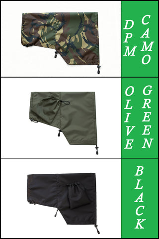 Waterproof Camera/Lens Rain Cover for Sigma 70-200mm f/2.8 EX DG HSM II in DPM Camo, Olive green, Black colours