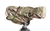 For SONY lens Range Waterproof EREBIS Print Camo Camera Lens Rain Cover, CAP & Pouch SET
