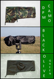 Waterproof Lens Rain Cover For Sigma 100-400mm Contemporary f/5-6.3 DG OS HSM in DPM Camo, Olive green, Black colours
