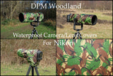 For NIKON lens Range DPM Woodland Camera Lens Cover, Cap, Pouch SET