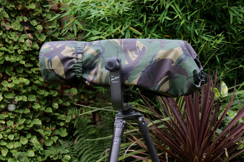 For NIKON lens range Waterproof Reversible Double layer DPM Camo - Black or Olive Camera Lens Cover & CAP SET