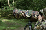 Waterproof Lens Cover For Sigma 150-500 F5-6.3  DG OS HSM in DPM Camo, Olive green, Black colours